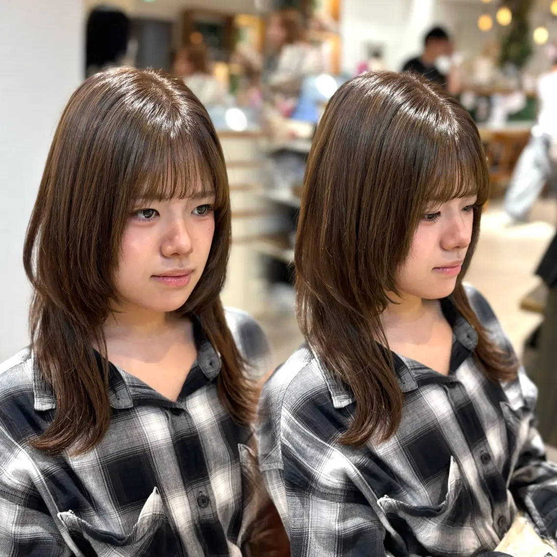 セミロング カラー カット ヘアカラー トリートメント 🩰Kurumi🩰 レイヤーカットのヘアスタイル