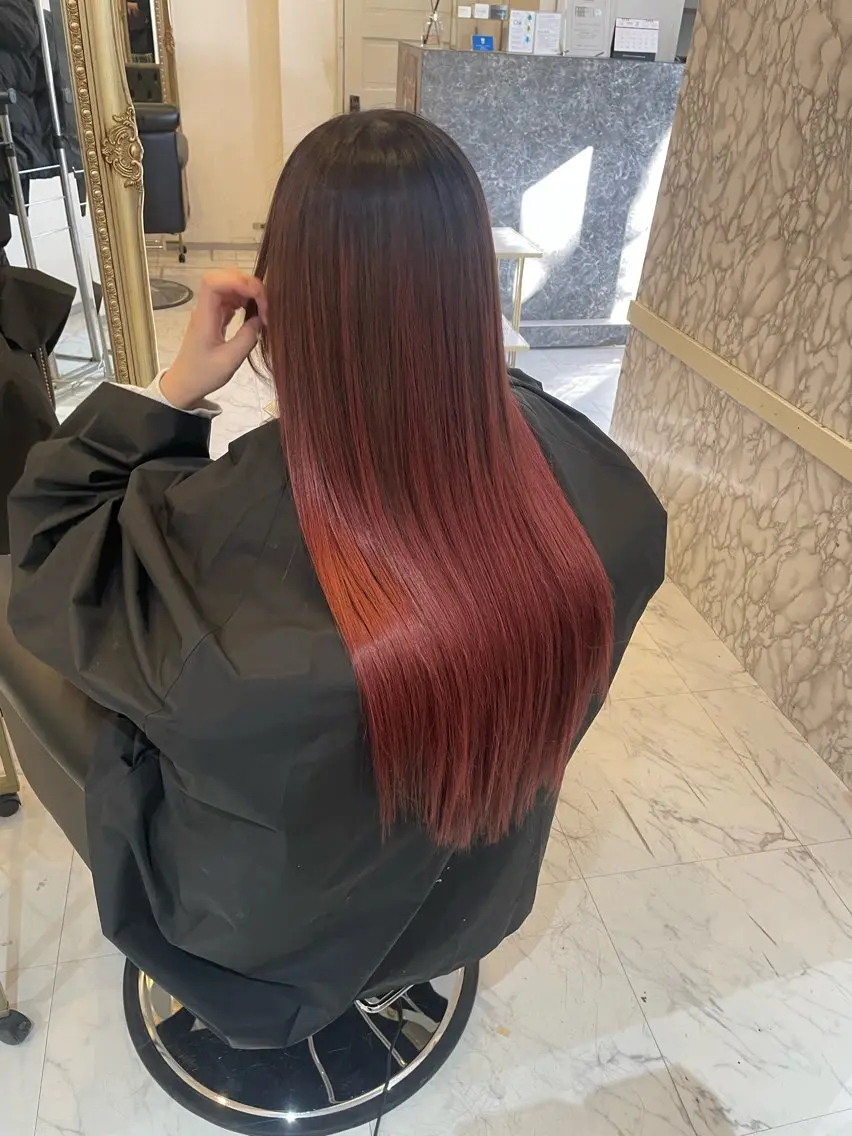 ♡カラー+馴染ませカット+エクステ80枚♡の写真