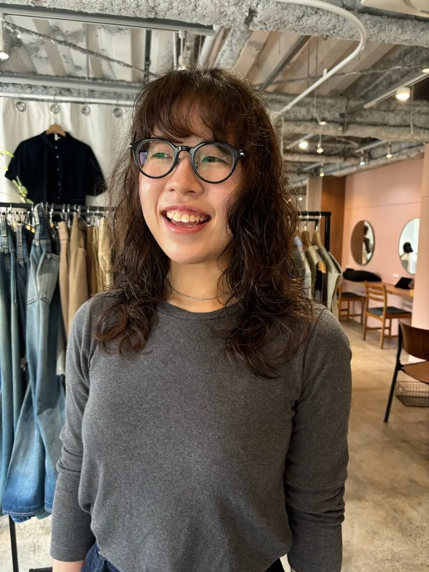 セミロング カラー パーマ カット パーマ トリートメント Hayashi Shioriのヘアスタイル
