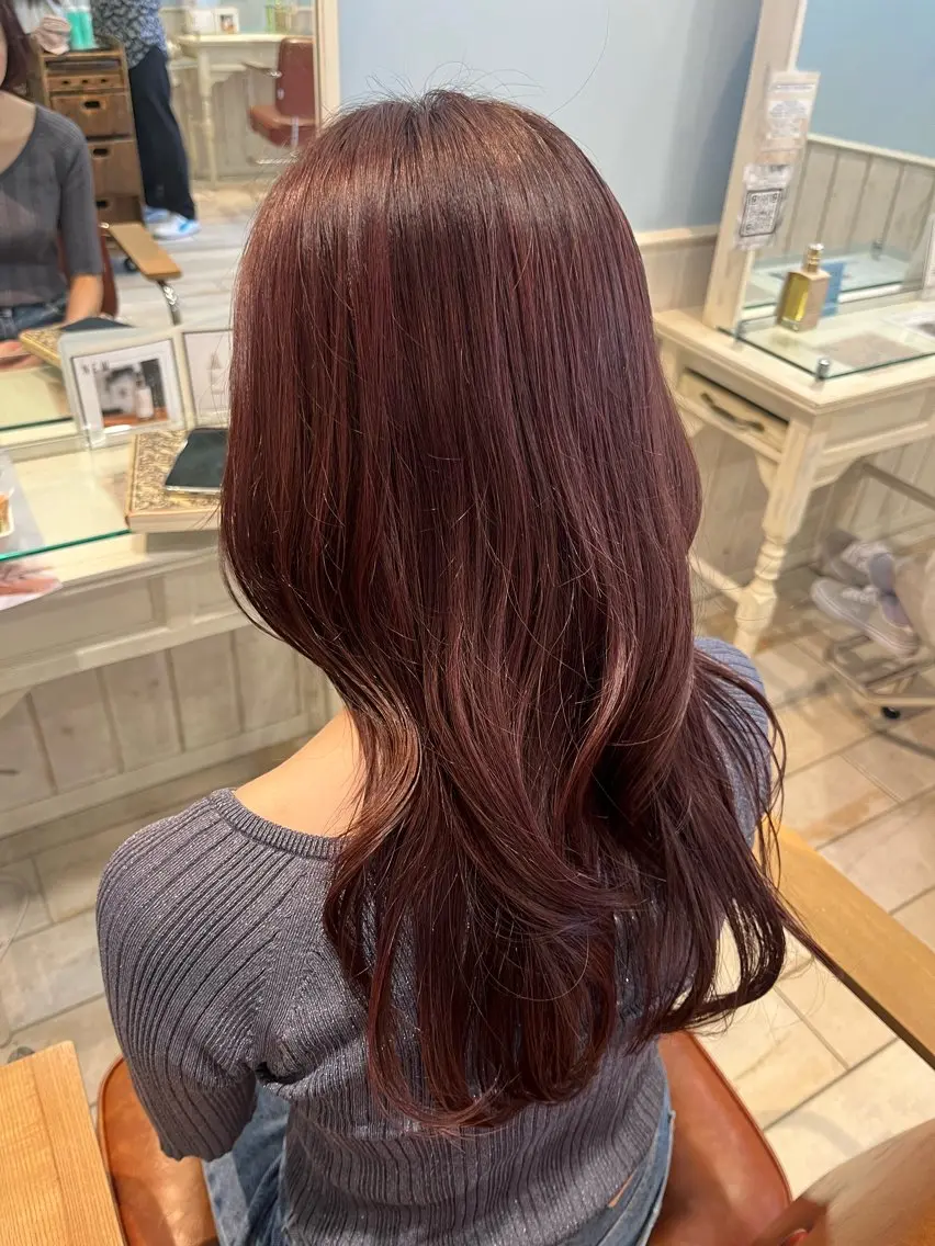 ロング ピンクブラウン 北千住✩.*˚ さきのヘアスタイル