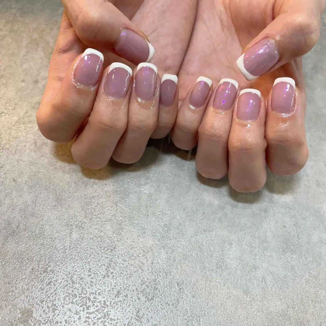 ネイル オーロラネイル フレンチネイル Nail Salon Gummi.のネイルデザイン