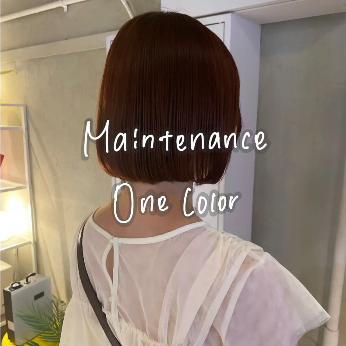 ミディアム カラー ヘアカラー トリートメント 暖色艶color / ボブ🦩Rioのヘアスタイル