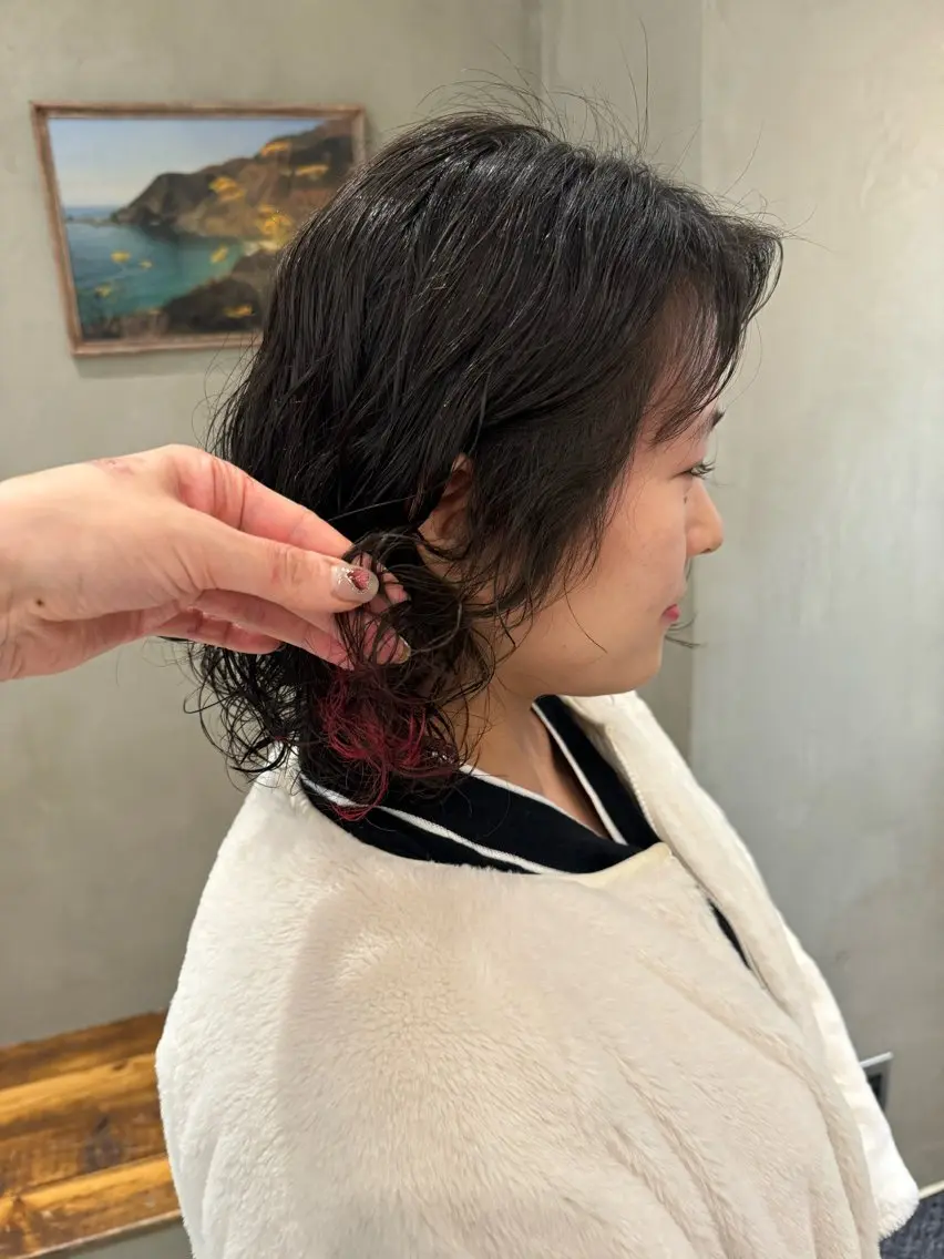 セミロング カット ヘアカラー トリートメント 新宿/顔周りカット +レイヤー=しずく♩のヘアスタイル