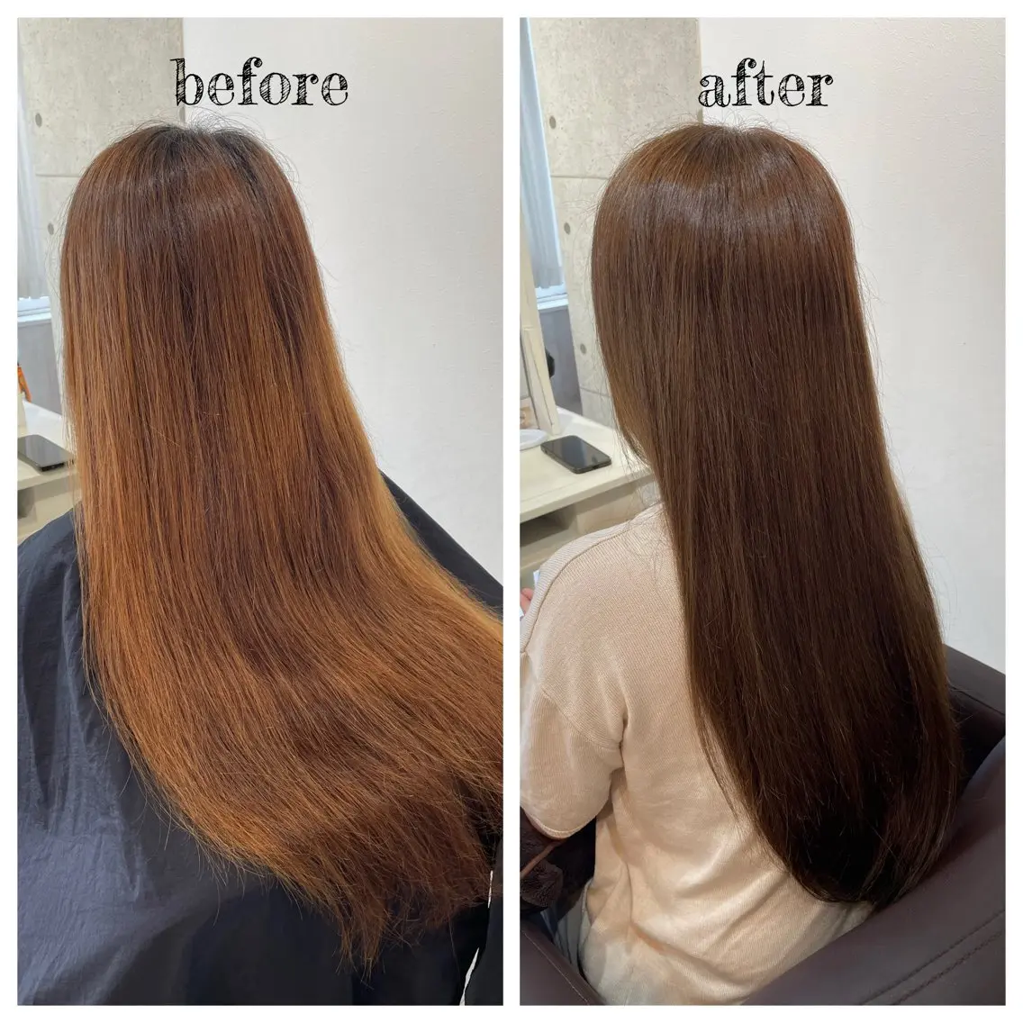 ロング カラー ヘアカラー トリートメント PutiLuca 浅川のヘアスタイル