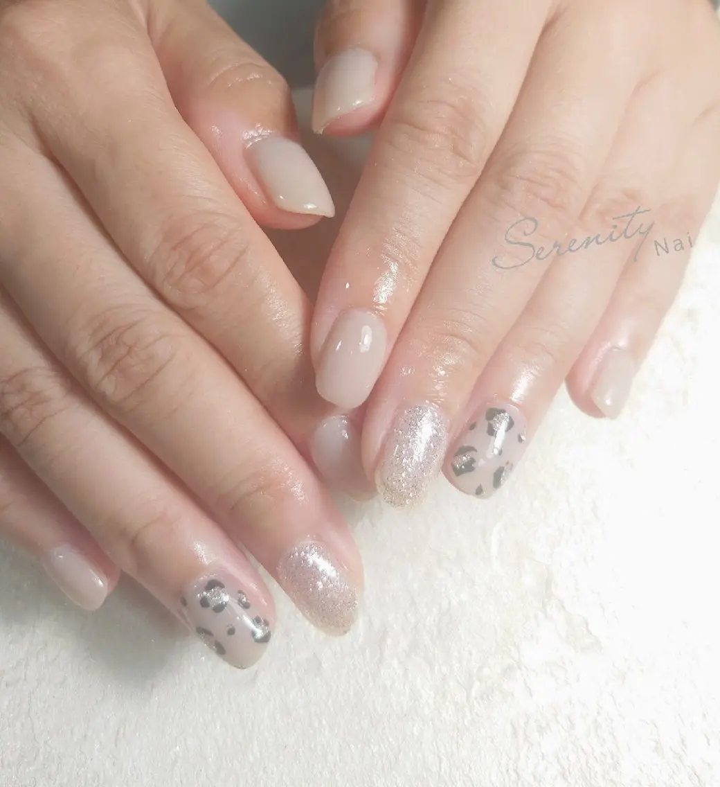ネイル アニマル柄 オフィスネイル ハンドネイル nail serenityのネイルデザイン
