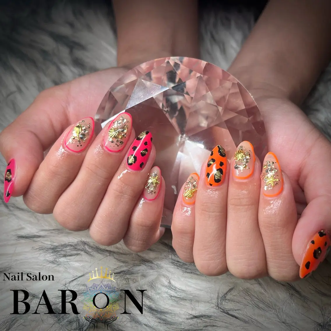 ネイル 夏ネイル ハンドネイル ☆SAKI☆ BARON 店長のネイルデザイン