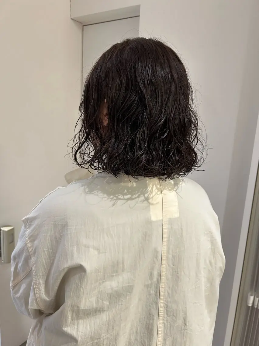 ミディアム パーマ ミディアムパーマ ボブ 、 、のヘアスタイル