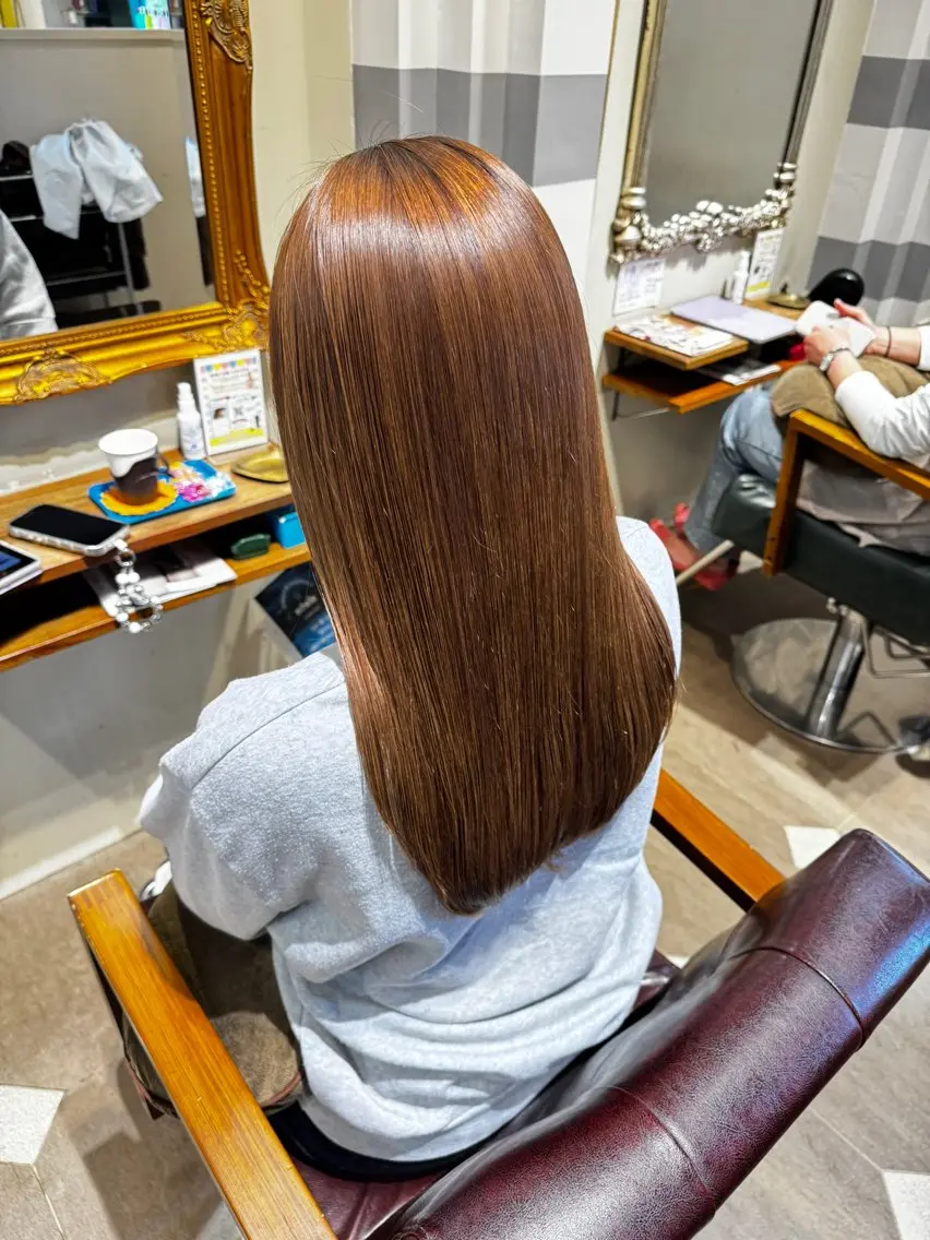 ロング 縮毛矯正 るな/echelle 【カットモデル募集】のヘアスタイル