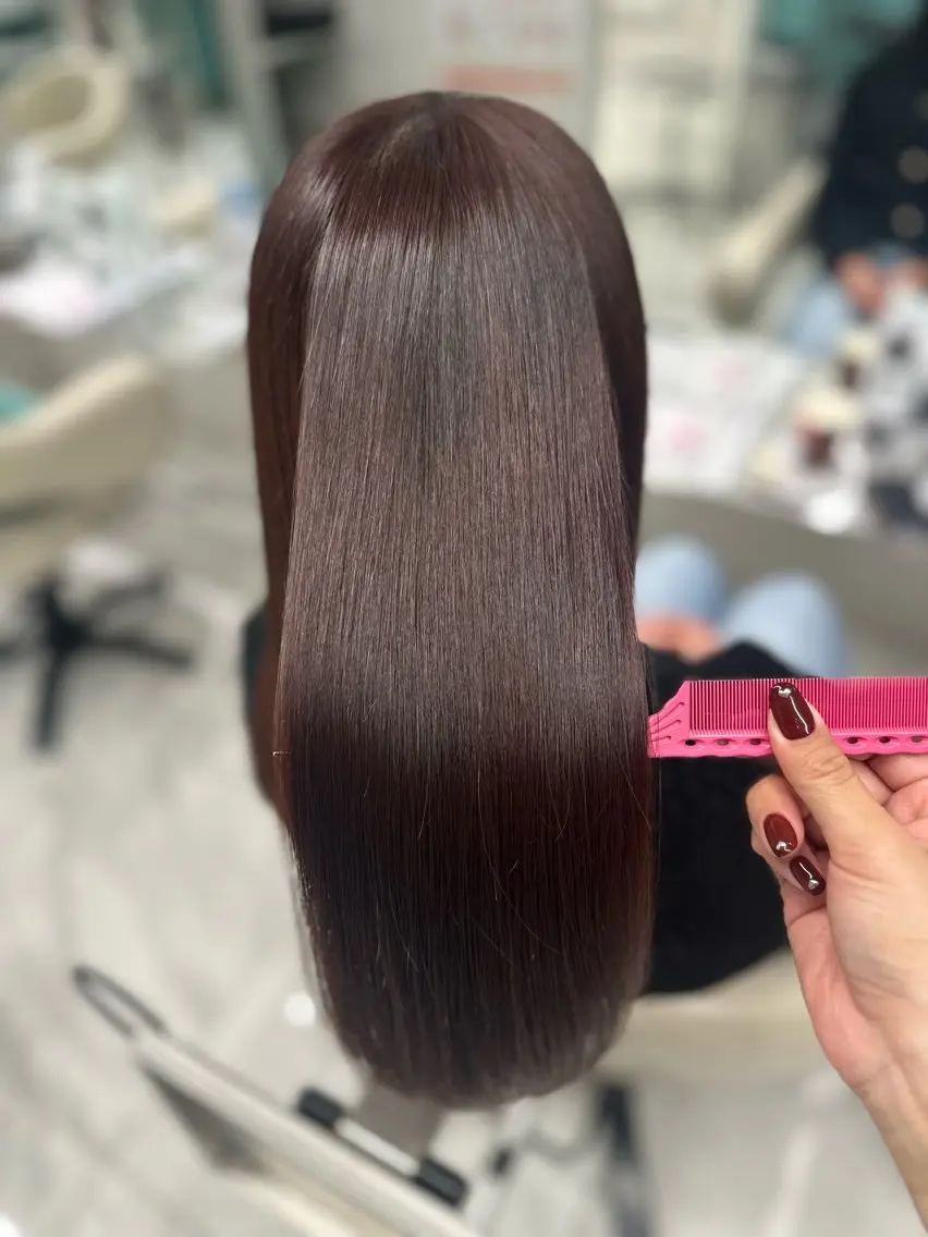 ロング 縮毛矯正 縮毛矯正 Lee Horie MIUのヘアスタイル