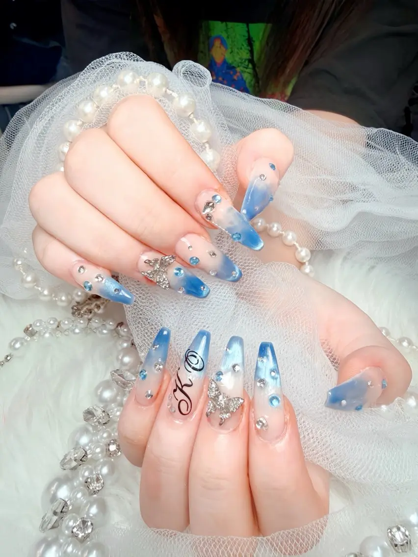 ネイル クリアネイル ドット フットネイル ジェルネイル グリーン ハンドネイル Rin Nail 新大久保店のネイルデザイン