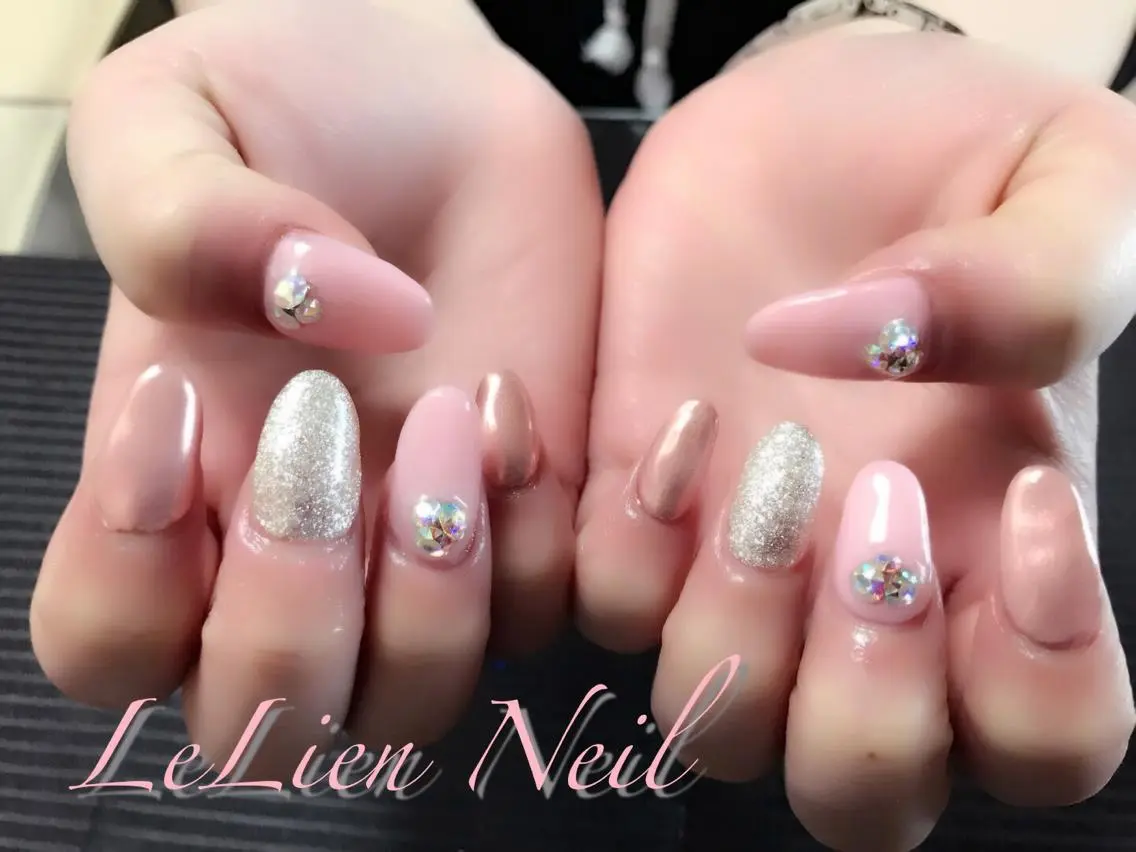 ネイル ミラーネイル スカルプネイル モチの良さ◉ フィルインネイル♡のネイルデザイン