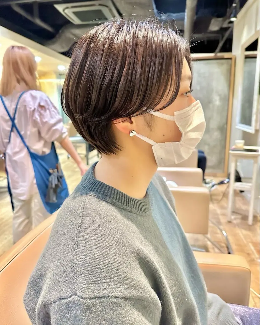 ショート ショート ボブ 梅田 木戸健人のヘアスタイル