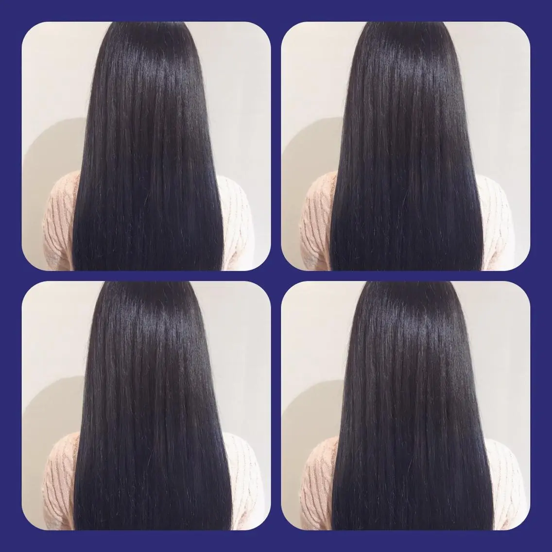 ロング カラー ヘアアレンジ ブリーチ ネイビーカラー 柔らか垢抜けｶﾗｰと ｶｯﾄ🫧ASUKAのヘアスタイル