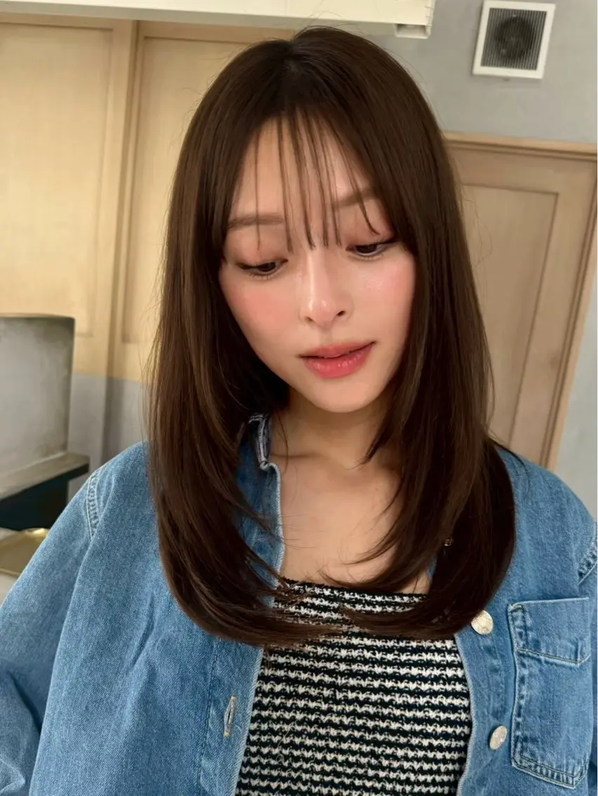 ミディアム カラー アッシュ 透明感カラー グレージュ ヘアカラー トリートメント 渋谷美容師/ shinyaのヘアスタイル