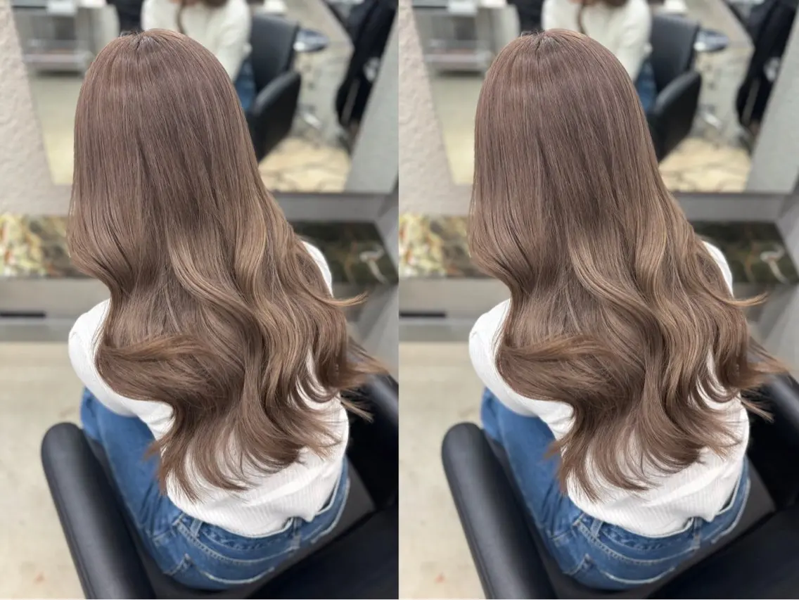 【当日予約可】🎀最高級透明感カラー+補修トリートメント🎀¥2,000-(通常¥8,500)の写真