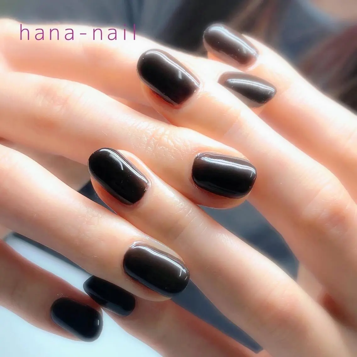 ネイル ブラウン ワンカラーネイル シンプルネイル バレンタイン Kao hana-nailのネイルデザイン