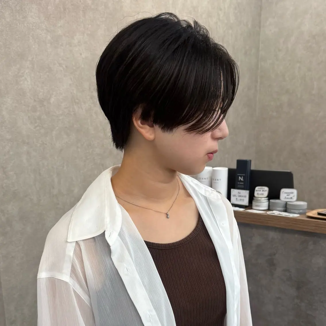 ショート ハンサムショート ショートヘア カット 丸みショート🧸 積田 佳奈のヘアスタイル