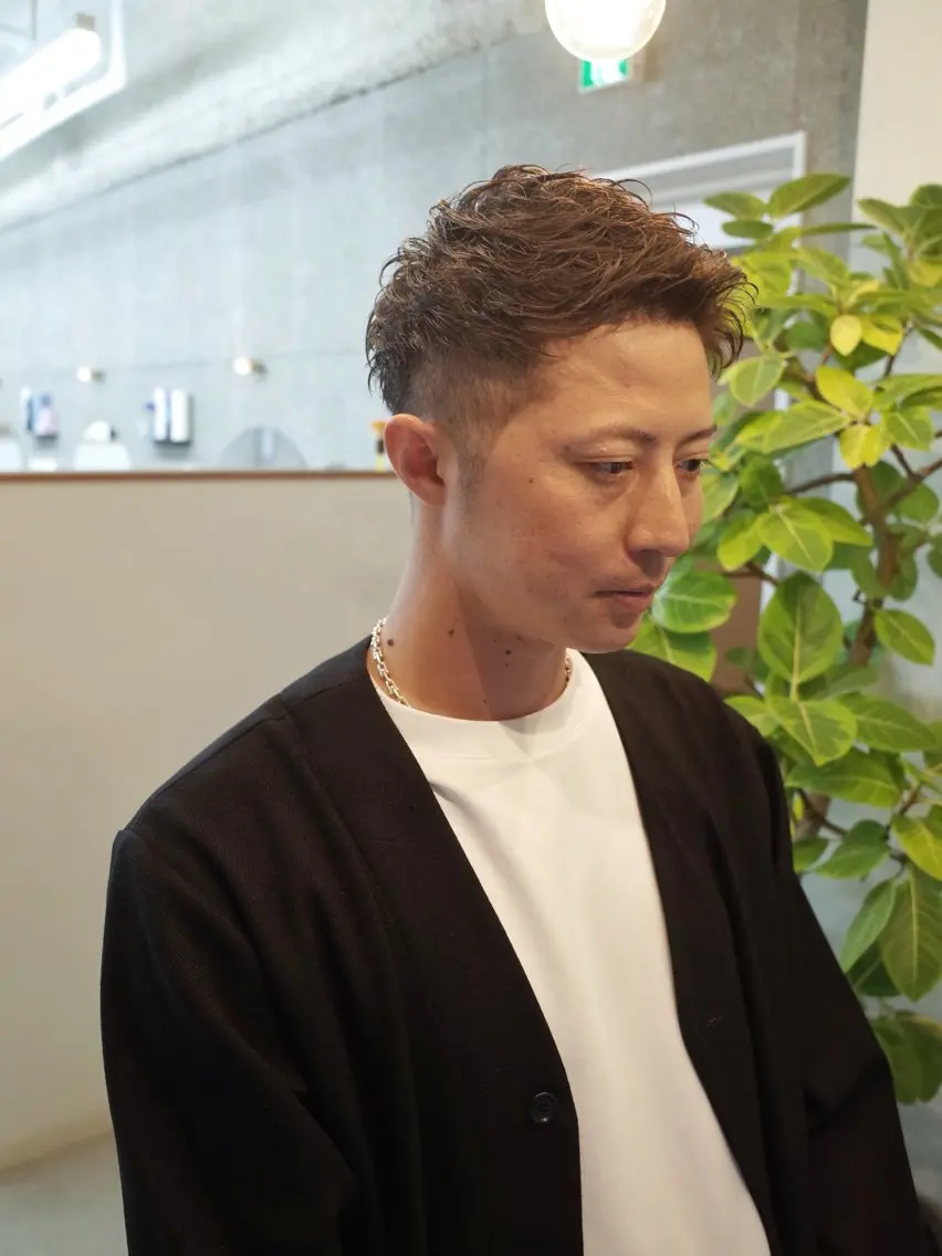 パーマ メンズ カット パーマ 八谷 将平のヘアスタイル