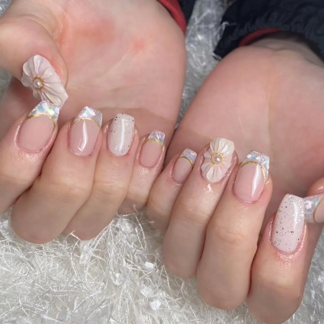 ネイル 長さ出し フレンチネイル ジェルネイル グラデーション 韓国ネイル ハンドネイル Nail&eye Belire 新宿のネイルデザイン