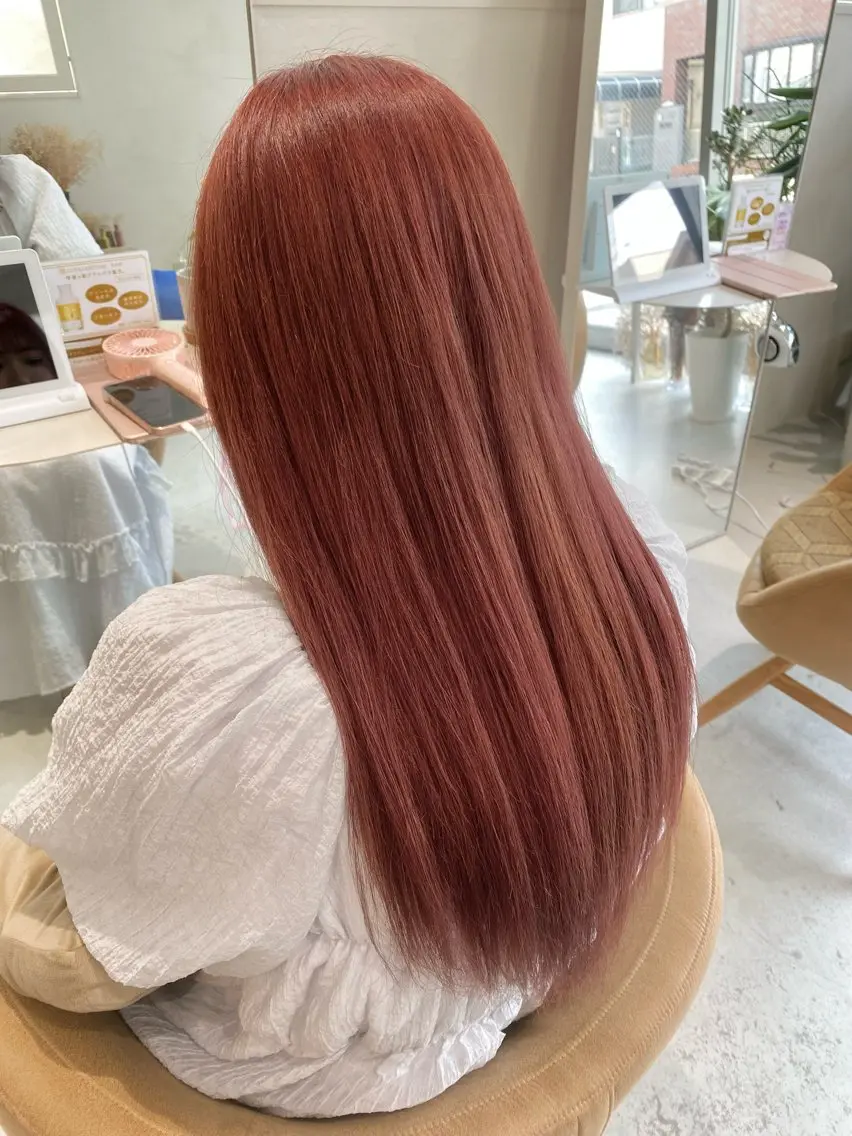ロング ミストバング 韓国風ヘア カット ヘアカラー トリートメント 🪻花屋併設🪻秀島 有紀のヘアスタイル