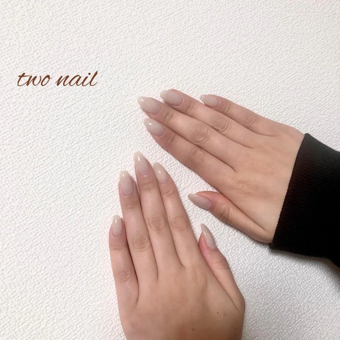 ネイル アートネイル フットネイル ハート ニュアンスネイル ホワイト ハンドネイル two nailのネイルデザイン