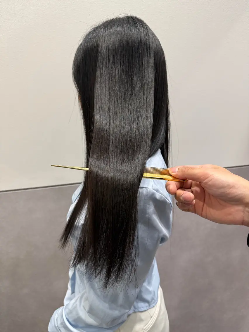 ロング 縮毛矯正 トリートメント 【髪質改善の専門店】 🫧鷹司郎のヘアスタイル
