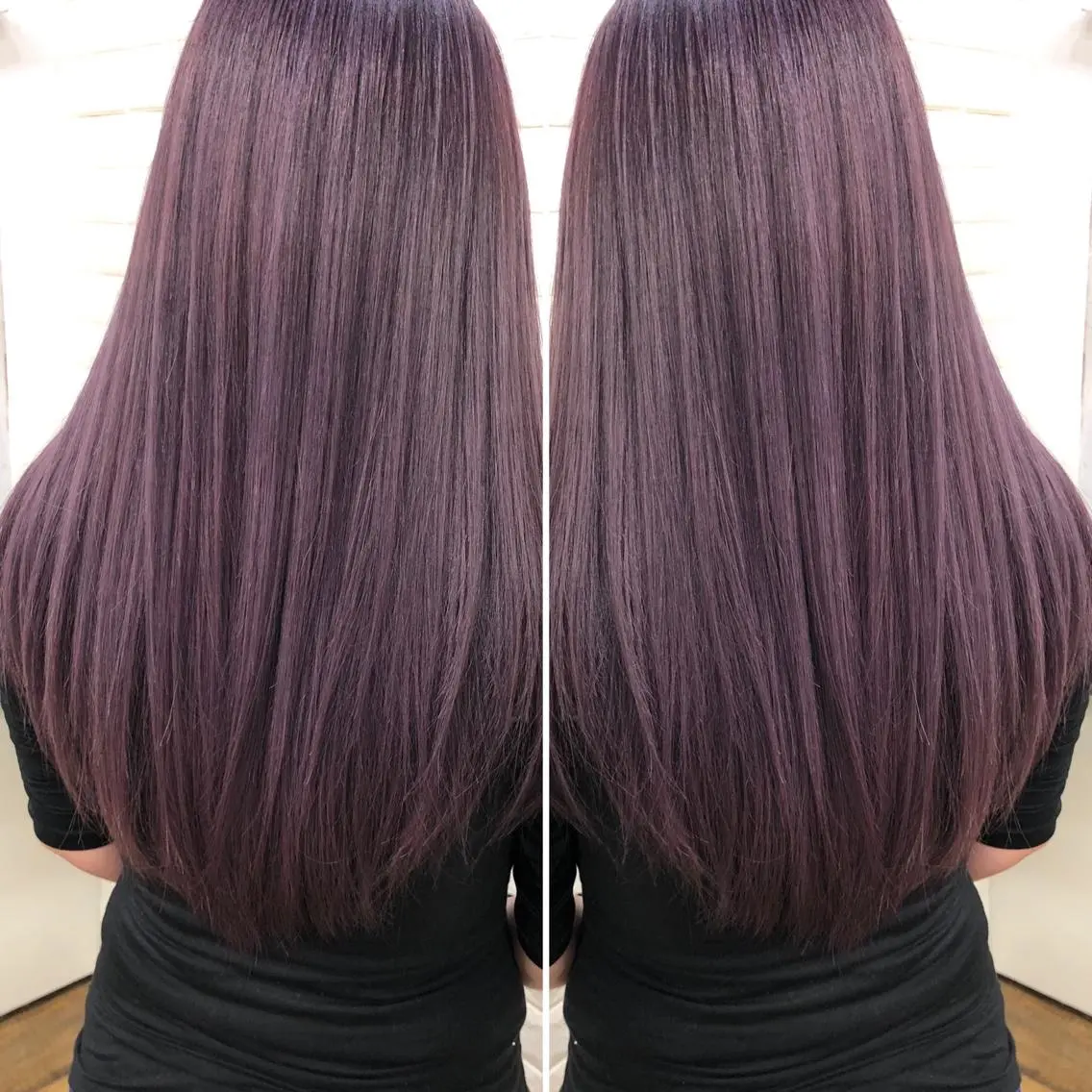 ロング カラー ブリーチ ケアブリーチ ラベンダーカラー パープルカラー カット ヘアカラー トリートメント famille ファミーユのヘアスタイル