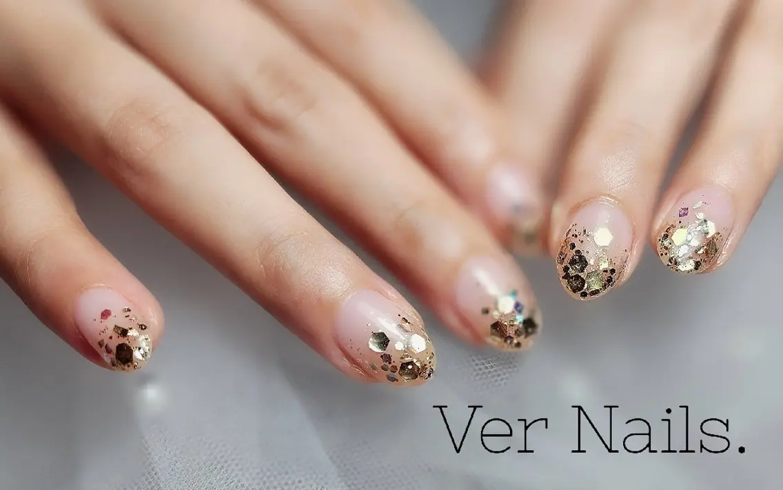 ネイル グラデーション ラメ(グリッター) ラメグラデーション ハンドネイル Ver Nails.のその他イメージ