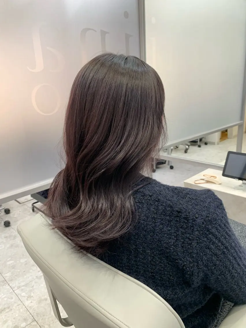 ロング ボブ くびれヘア くせ毛 エクステ 顔周りカット カット ヘアカラー 大人ヘア✨髪質改善 ✨艶髪*今泉のヘアスタイル