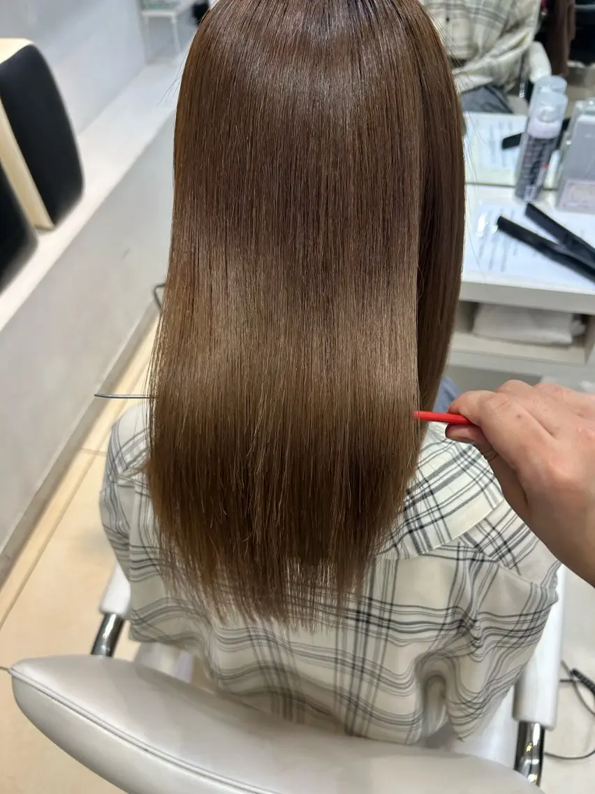 ロング カット ヘアカラー トリートメント 【髪質改善カラー】 瀧田嵐士🇰🇷のヘアスタイル