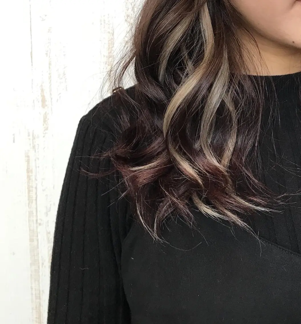 カラー ヘアアレンジ 大阪レミーエクステ チビ編み込みのヘアスタイル