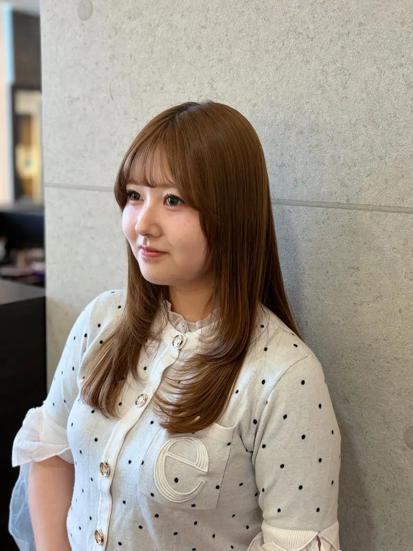 ロング 顔周りカット レイヤーカット カットモデル募集 Manakaのヘアスタイル