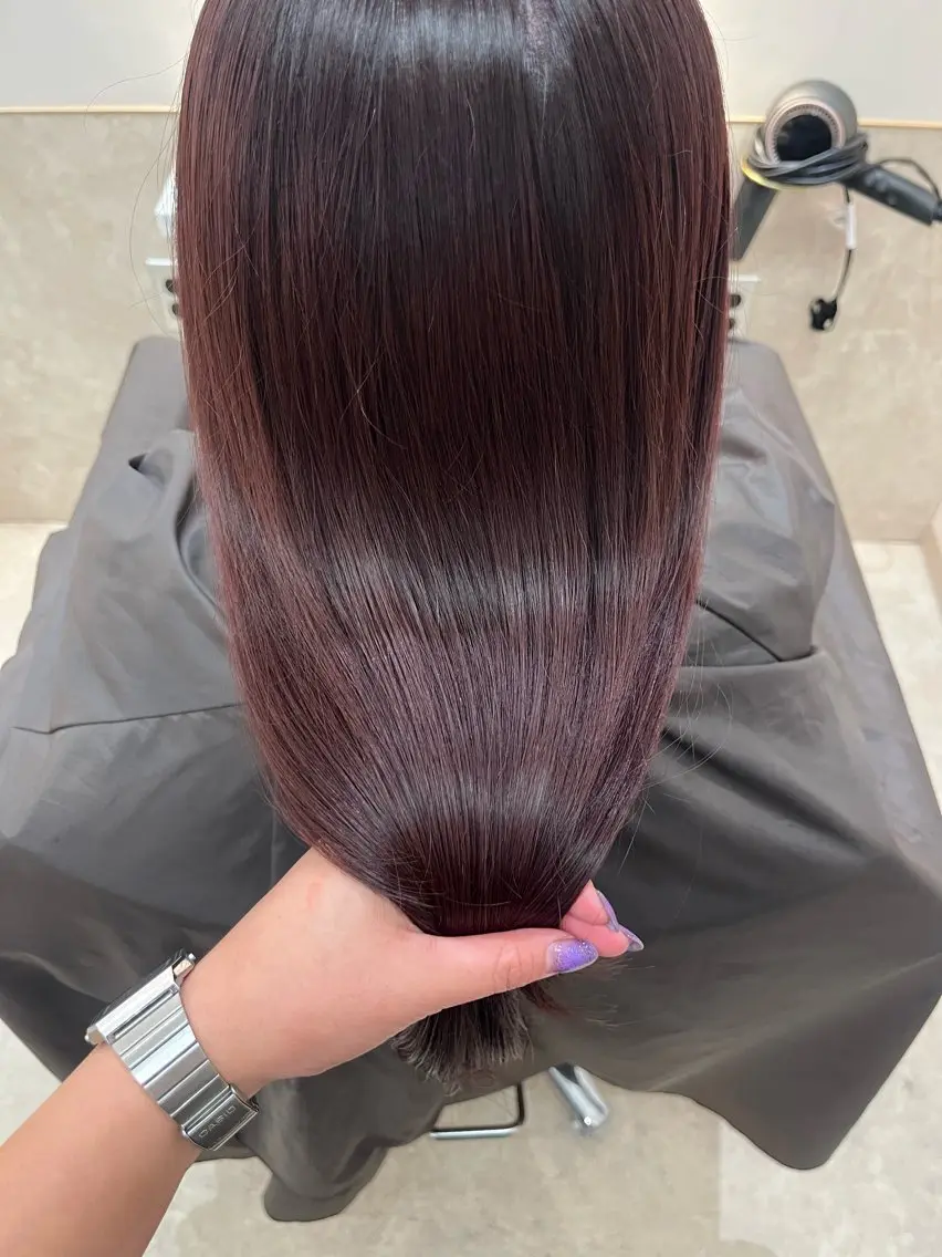 セミロング カラー 透明感カラー カット ヘアカラー トリートメント 原田 愛梨のヘアスタイル