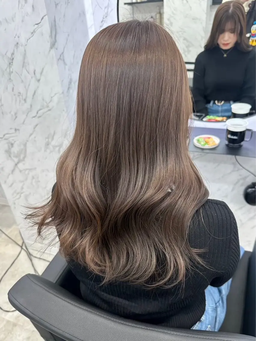 ロング カラー ブリーチ ダブルカラー ブリーチなしカラー カット¥1100 ✂️MIUのヘアスタイル