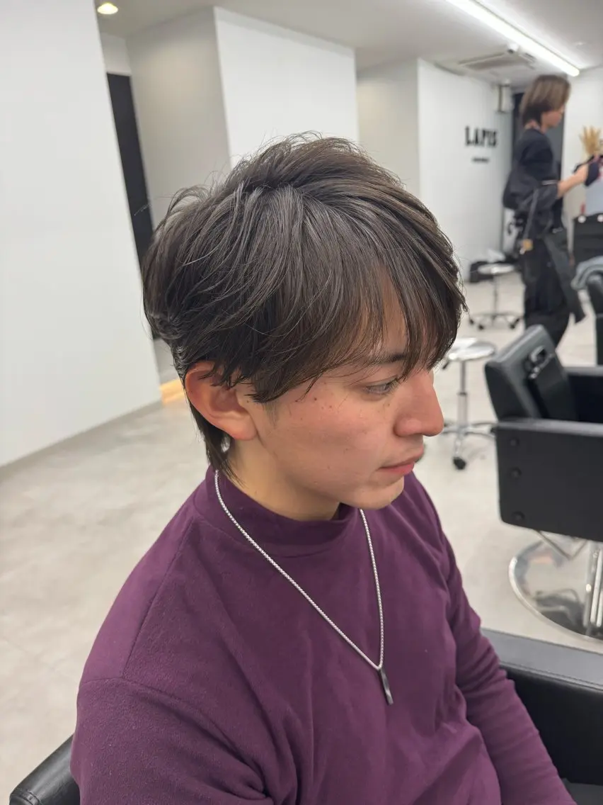 メンズ マッシュウルフ マッシュ メンズウルフカット ウルフカット カット ベージュ/エクステ /職人/KENTAのヘアスタイル