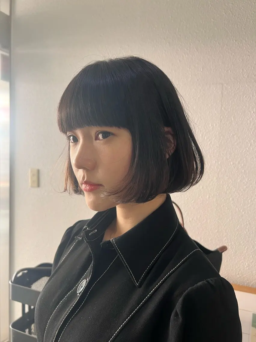 ミディアム ボブ カット 韓国スタイル🫧 サーシャのヘアスタイル