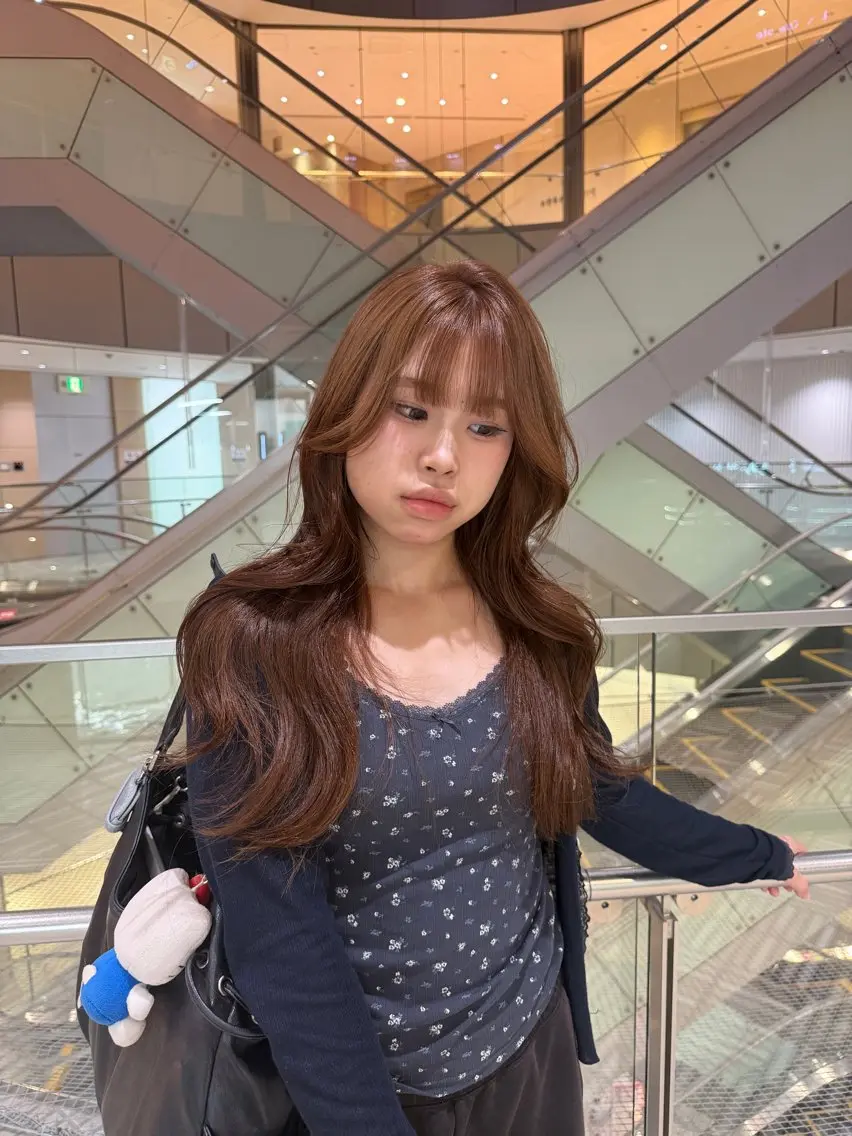 ロング カラー ヘアアレンジ ヘアカラー トリートメント ヘアセット ハッシュカット/ ミルクティー/ みうのヘアスタイル