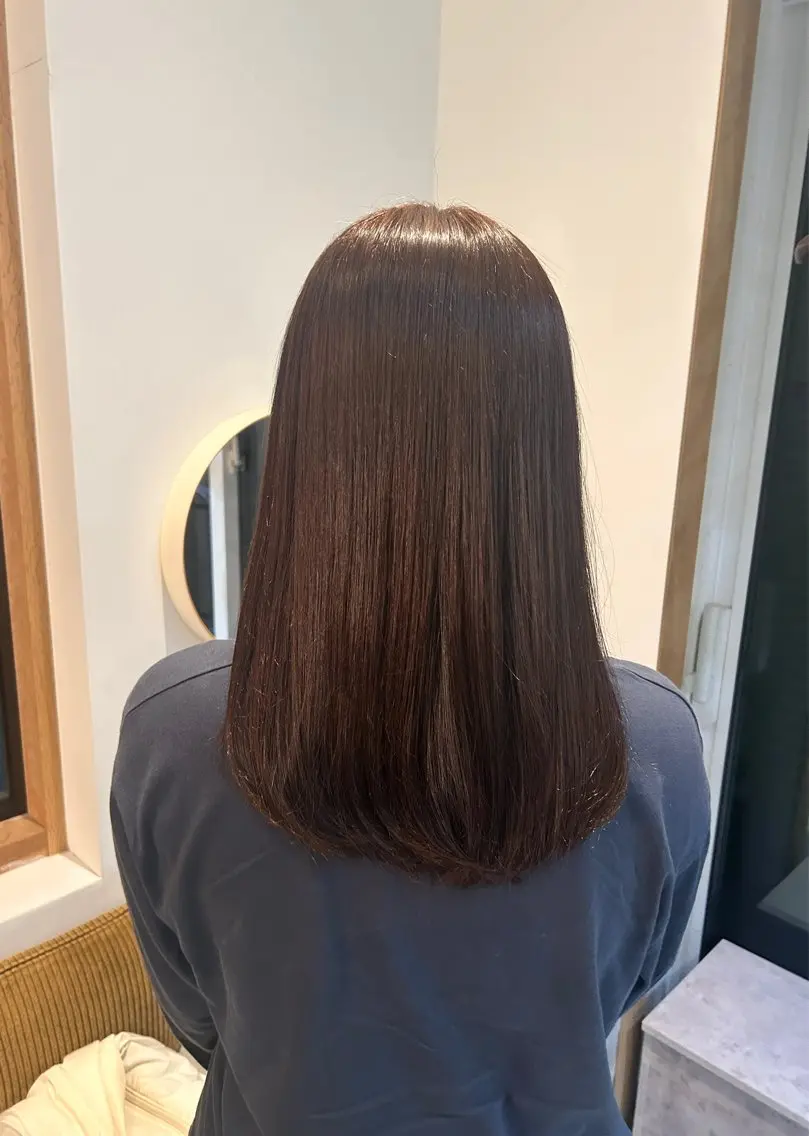 ロング カラー ベージュカラー ブラウンカラー カットカラー/鎌倉 縮毛矯正/大空のヘアスタイル