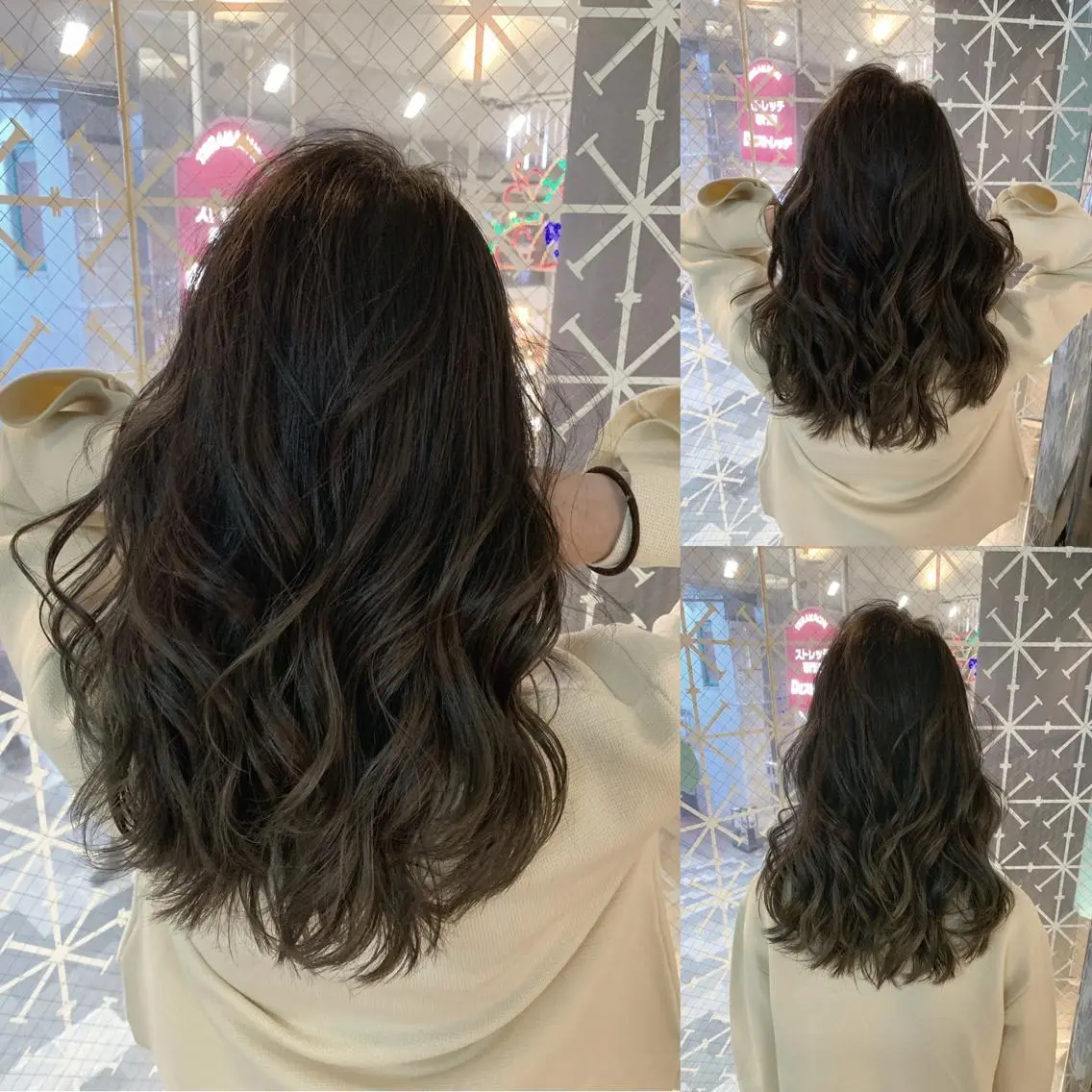 ロング カラー グラデーションカラー グレージュ パーマモデル募集中 ✨Ukyoのヘアスタイル