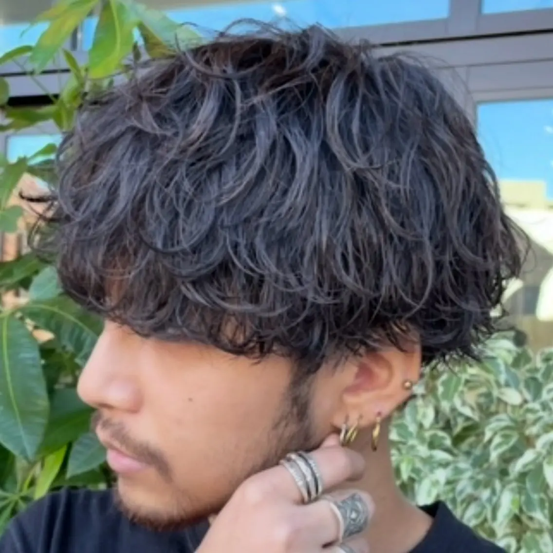 ミディアム パーマ ヘアアレンジ メンズ fifth 石川 凪のヘアスタイル