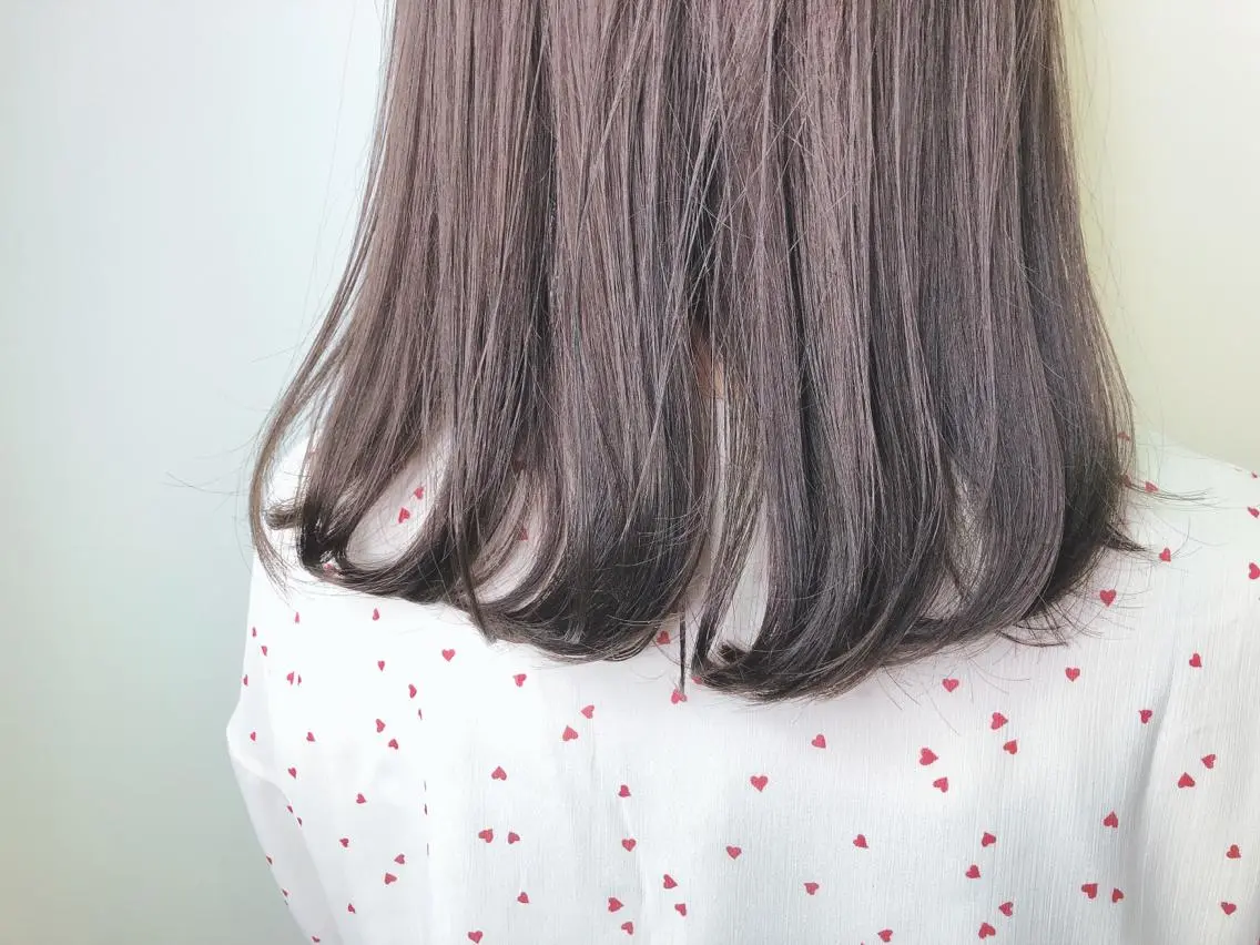 ミディアム カット ヘアカラー トリートメント ヘアセット 💜髪質改善美髪💜 星野清光のヘアスタイル
