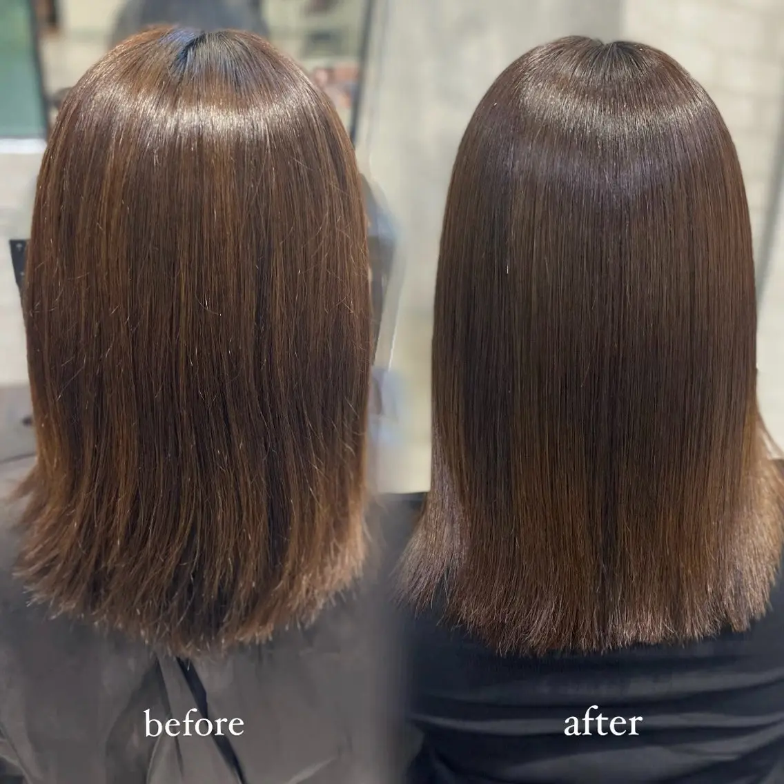 ミディアム 髪質改善 トリートメント shiori/透明感 /顔周り/髪質改善のヘアスタイル