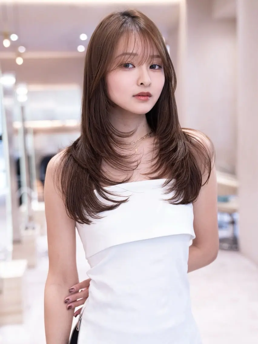 ミディアム カット ヘアカラー ミディアムレイヤー/ 髪質改善/堅亘のヘアスタイル