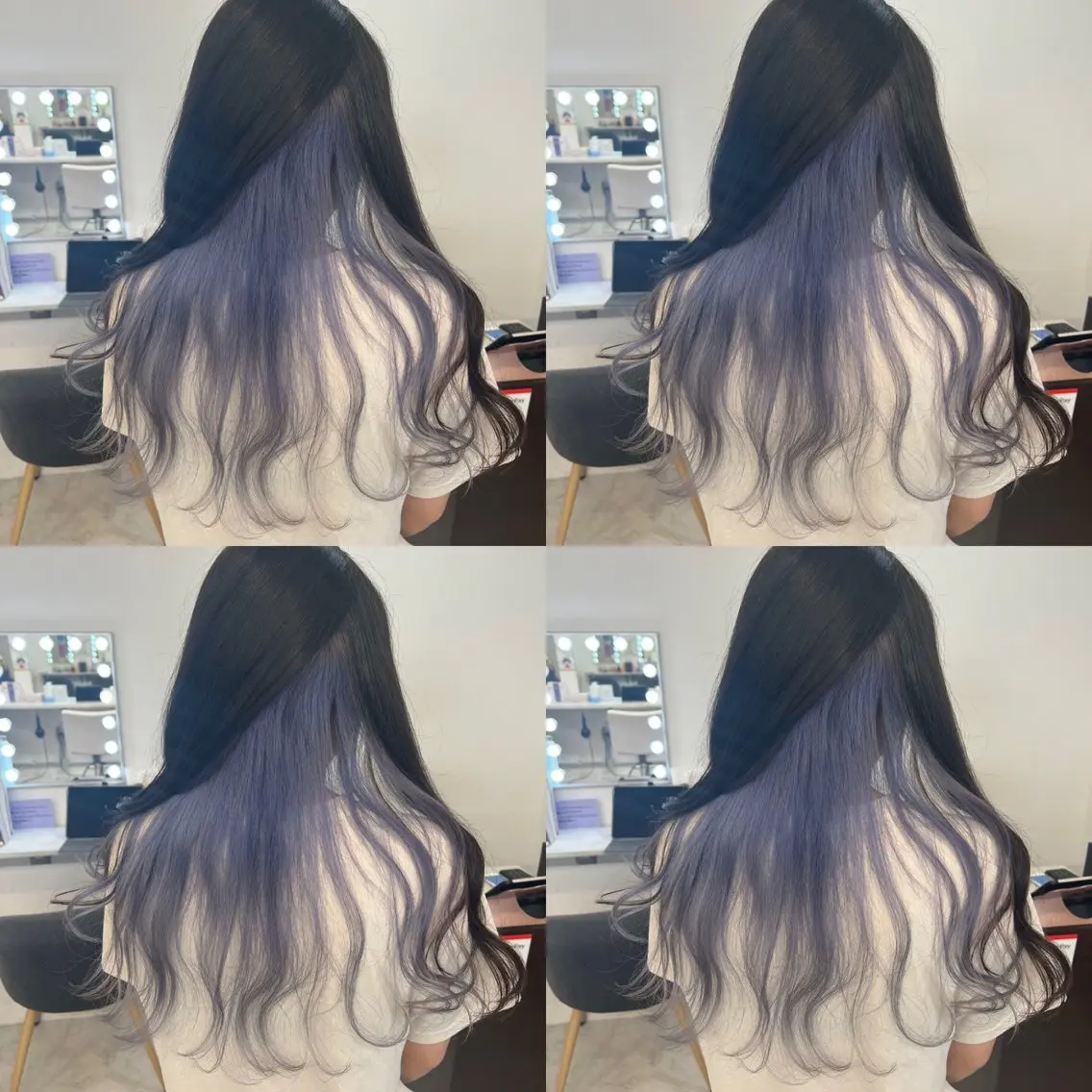 セミロング カラー ブルーカラー カット ヘアカラー トリートメント ✨レイヤー/髪質改善 /縮毛矯正✨ナカムラのヘアスタイル