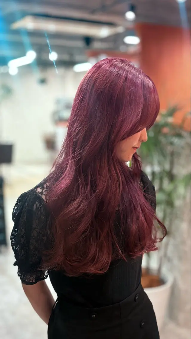 ロング ヘアカラー トリートメント GO GOOD.髪質 改善艶カラー小宮拓海のヘアスタイル