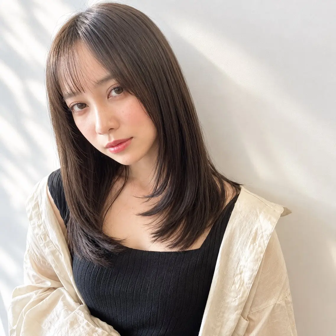 セミロング カット 縮毛矯正 トリートメント 鈴木 翔梧のヘアスタイル