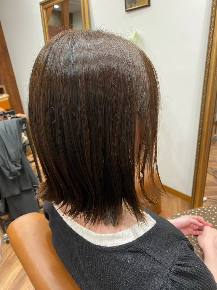 ミディアム カラー カット トリートメント ヘッドスパ 【似合わせカット 】🦋岩崎 美保🐾のヘアスタイル