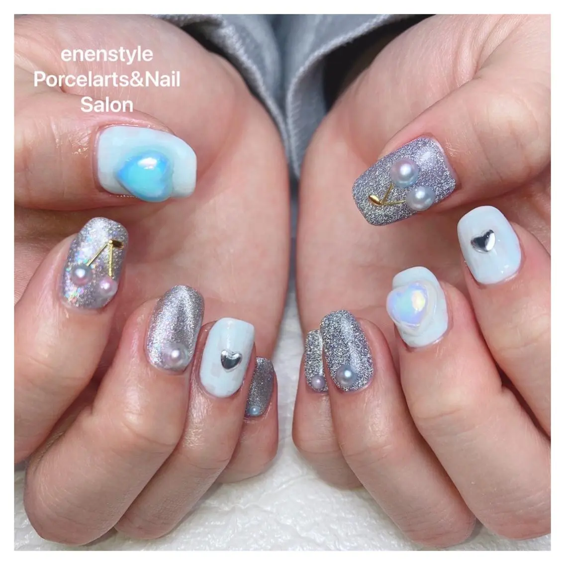 ミディアム ネイル 🐾enen style 🐾のネイルデザイン