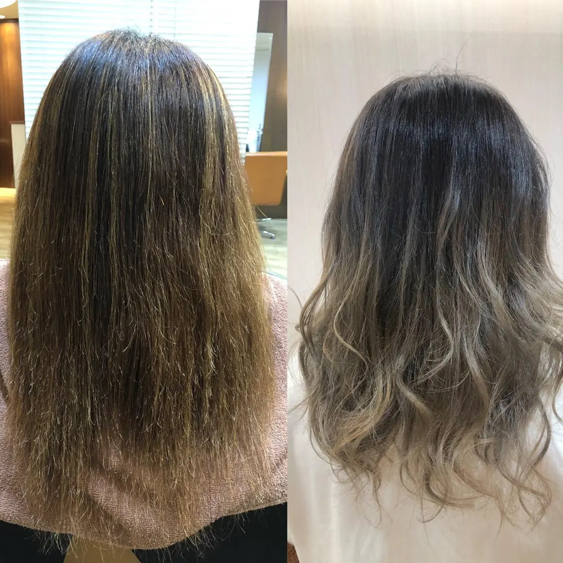 セミロング カラー 川本 あゆのヘアスタイル