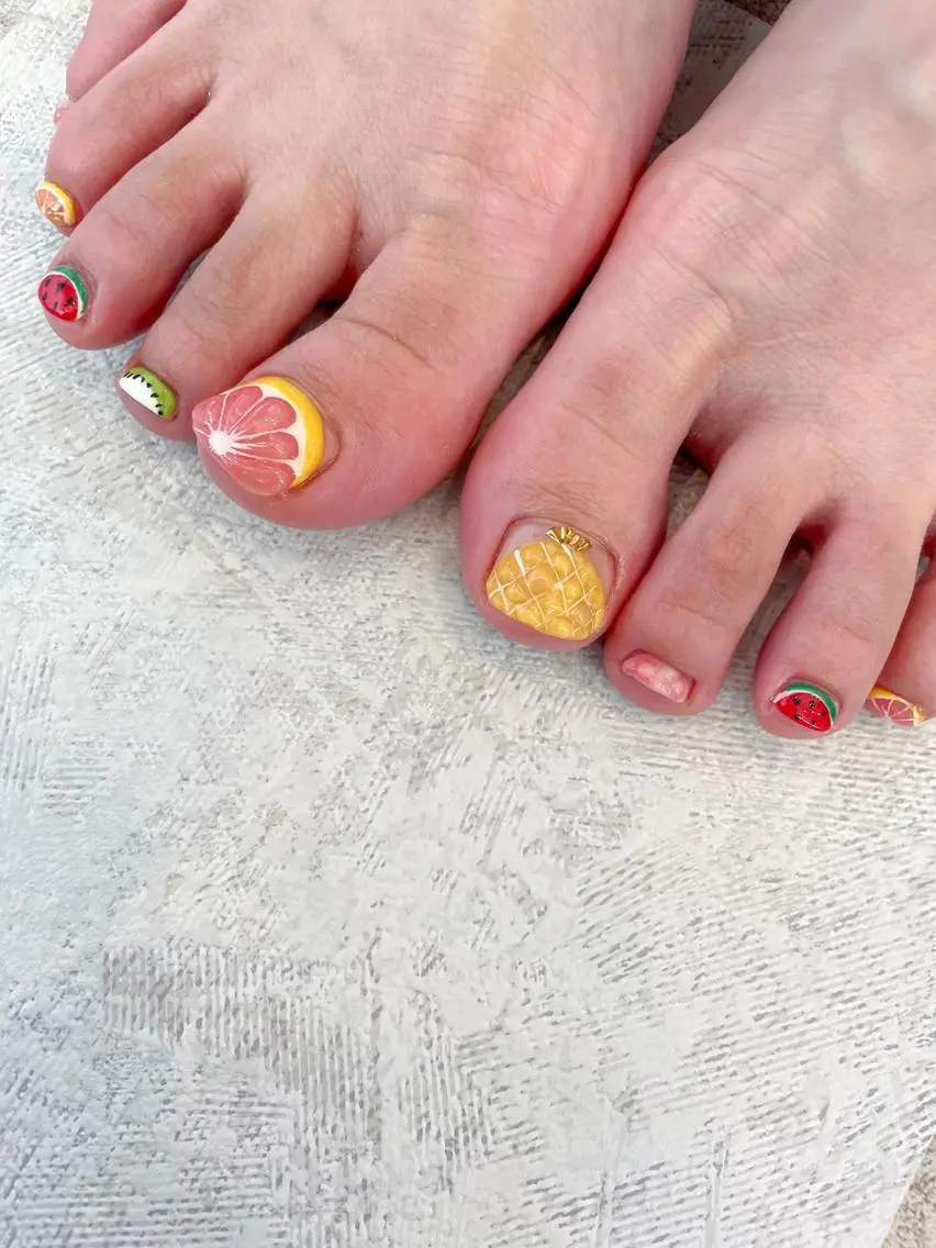 foot 持ち込みオーダーメイドネイル𓂃¥11,000🍃の写真